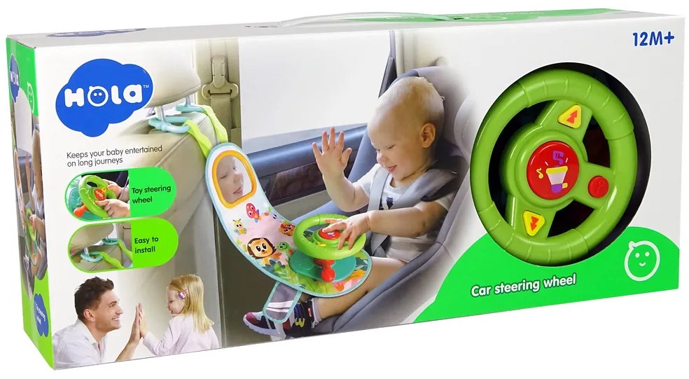 LEAN TOYS Interaktívny detský volant do auta