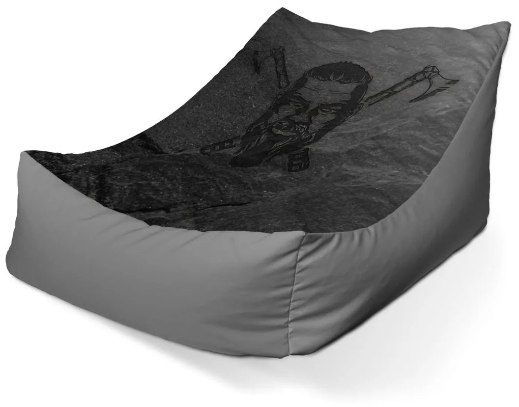 Sablio Sedací vak Lounge Vikingové Stone - 80 x 95 x 50 cm