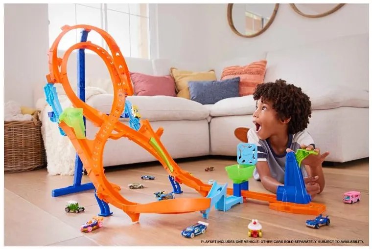 Hot Wheels Mestská transformačná pretekárska veža / Akčná skokanská dráha 8 (vertikálna osmičková dráha Hmb15) (100396475)