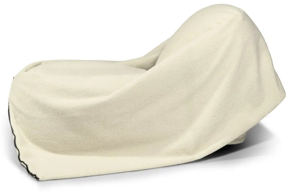 Krémový detský sedací vak z textílie buklé Cocoon 100 – SLOWDOWN