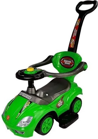 LEAN CARS Mega Car 3v1 Push Ride Green