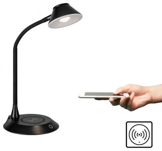 JUST LIGHT. 14414-18-LED Stmievateľná stolná lampa s nabíjaním PUCKI LED/4,5W/230V čierna