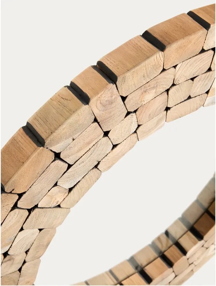 Nástenné zrkadlo s dreveným rámom ø 80 cm Eliptic – Kave Home