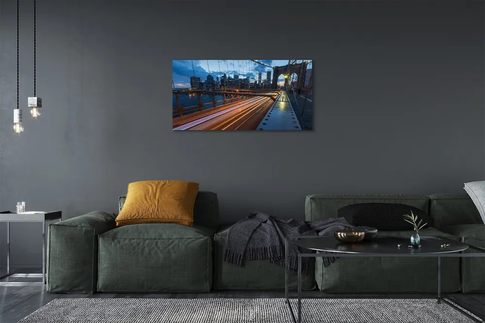 Obraz na plátne Mrakodrapy bridge river 120x60 cm