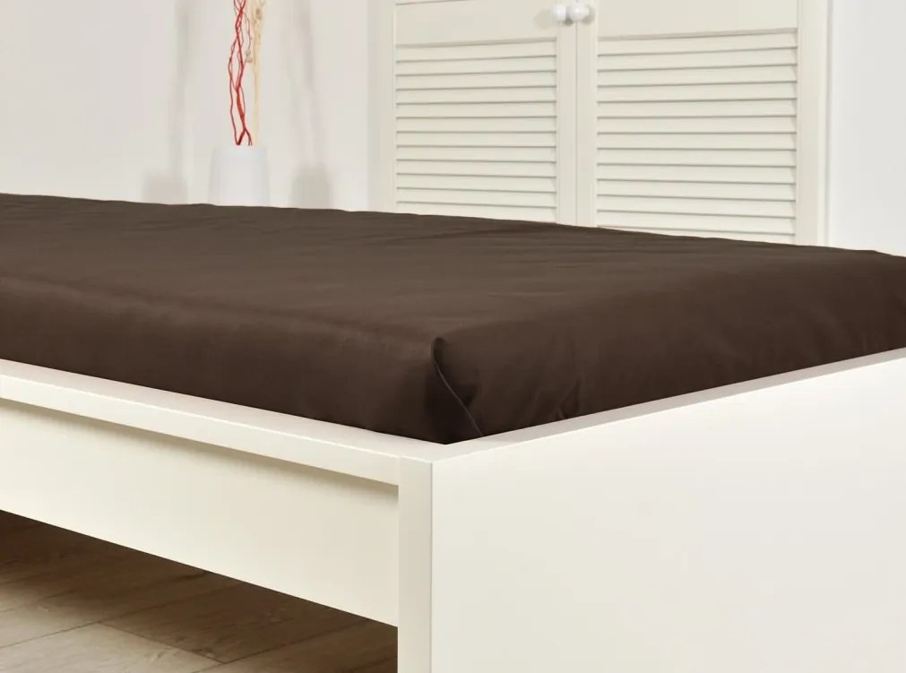 Jersey plachta ALVORA 180x200 cm tmavo hnedá