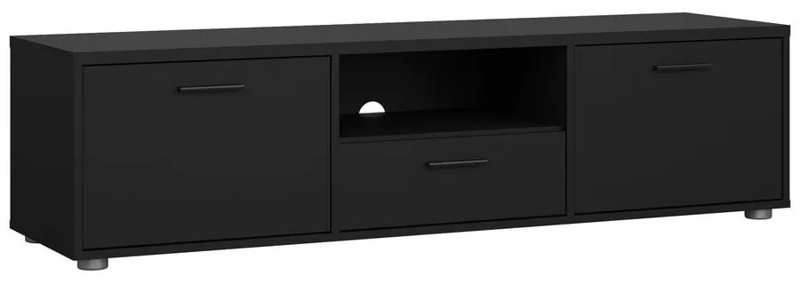 Čierny TV stolík 147x38 cm Media – Tvilum
