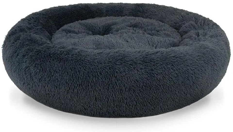 Plyšový univerzálny pelech pre psa a mačku 60 cm - tmavosivý