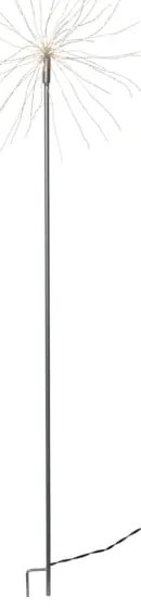 Vonkajšia zapichovatelná svetelná dekorácia Star Trading Outdoor Firework Flattio, výška 110 cm