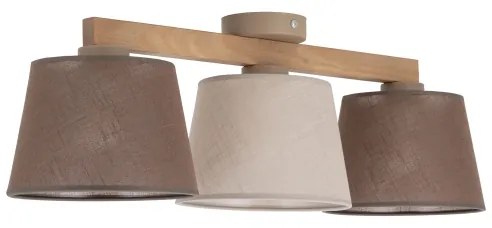 Brilagi - Prisadený luster LATTE SABIA 3xE27/15W/230V borovica/mix