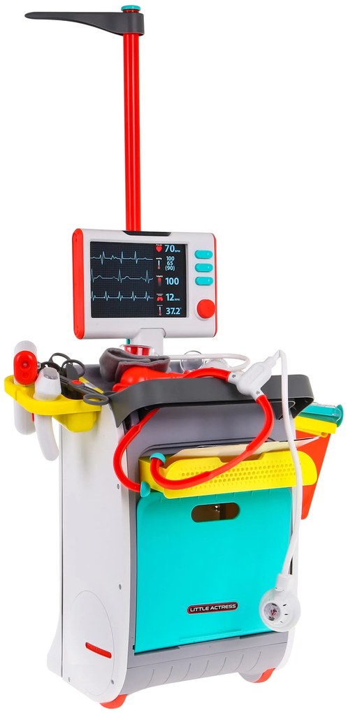 Lekársky vozík pre deti 3+ Interaktívne funkcie RTG príslušenstvo EKG 20+ ks.