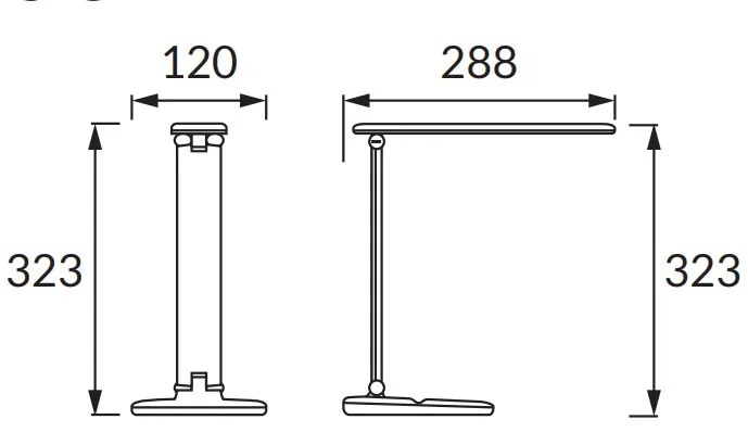 STRÜHM Stolná lampa ZET LED WHITE 3724