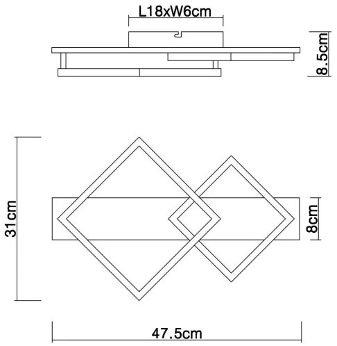 Globo 67294D1 - LED Stropné svietidlo BEATRIX LED/18W/230V