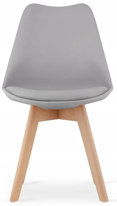 Jedálenská zostava TODI 60cm okrúhly stolový set biely+ 2 stoličky MARK sivé