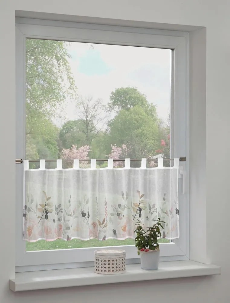 Biela záclona 135x45 cm Floral – Sehlbach