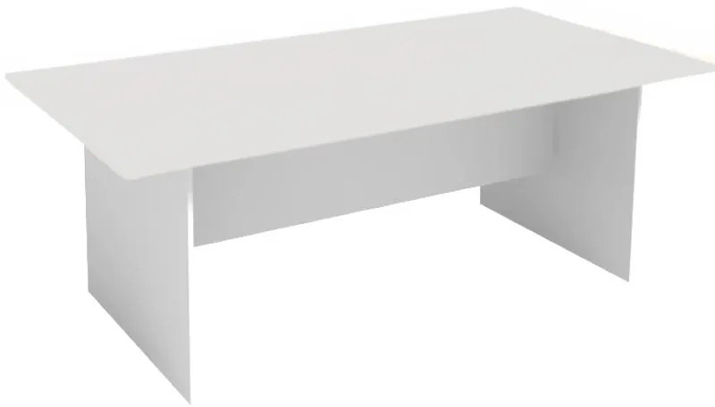Rokovací kancelársky stôl PRIMO WHITE, 200x100 cm, biela