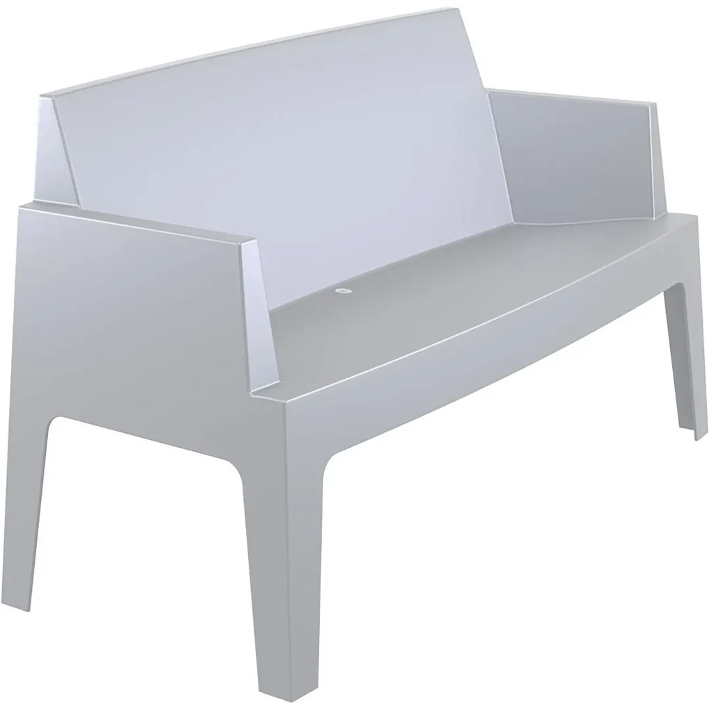 BOX SOFA záhradná lavica s podrúčkami dark grey