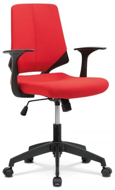 Kancelárska stolička na kolieskach BELA — červená, podrúčky