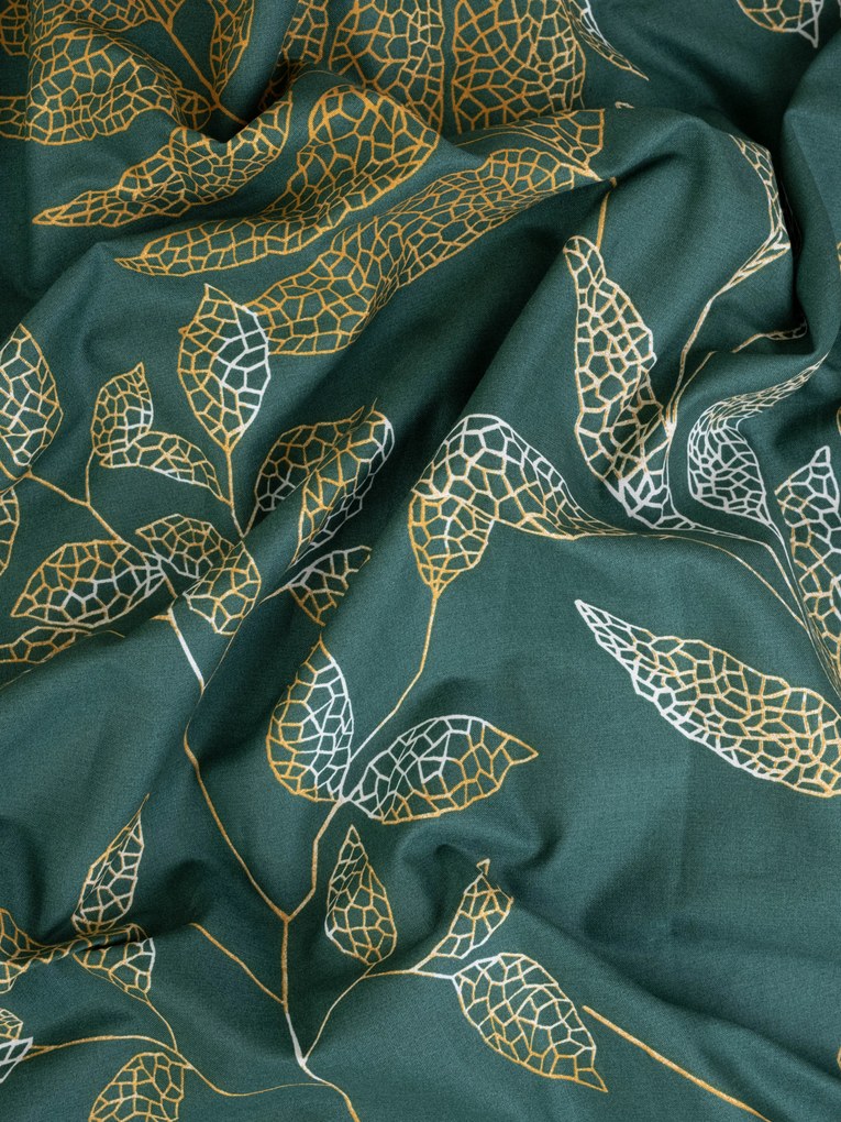 Bavlnená obliečka na vankúš Renforcé 40 × 60 cm - Gabriela tmavo zelená