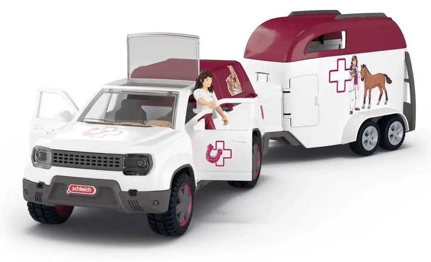Schleich 42704 Mobilný veterinár s prívesom