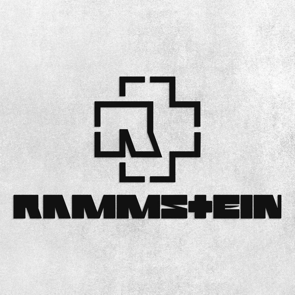 DUBLEZ | Nalepovacie drevené logo - Rammstein