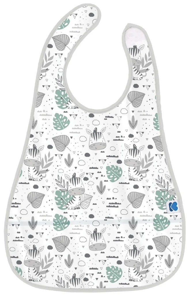 Podbradník plastový s vreckom Savanna Pattern Grey