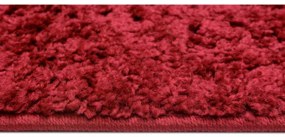 Kusový koberec Shaggy Parba červený atyp 80x300cm