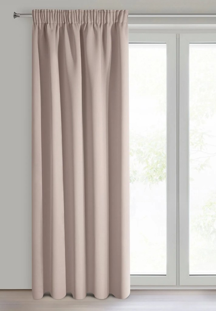 ZATEMŇOVACÍ ZÁVES NA PÁSKE ADLEY 135X270 CM PUDROVÁ