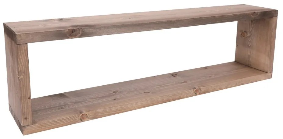 Súprava nástenných políc Obdĺžnik 2 ks hnedá