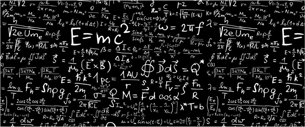 Obraz - Matematika (120x50 cm)