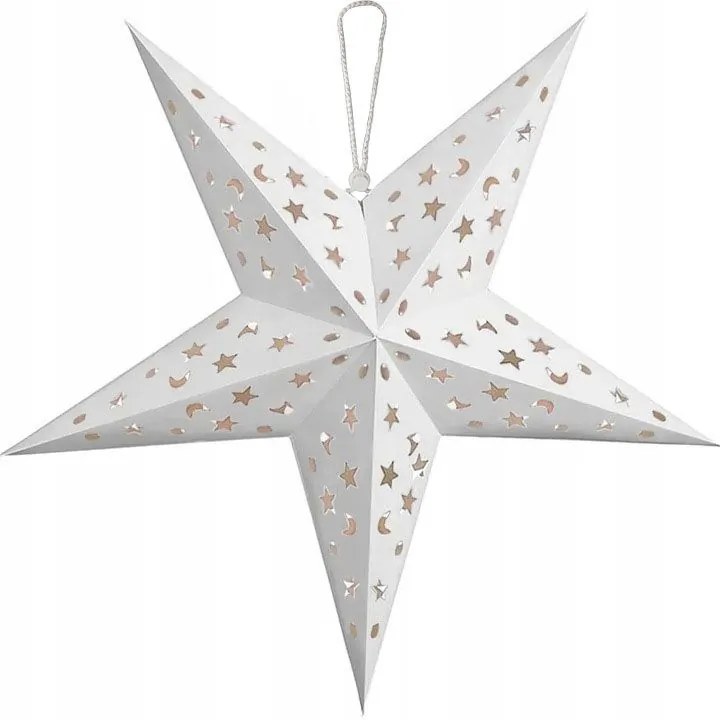 Tutumi Tutumi, LED podsvietená papierová hviezda 60cm SY-001, biela, CHR-05001