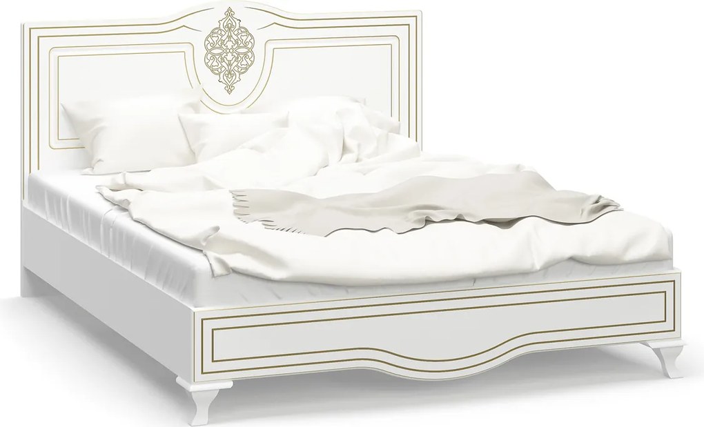 Manželská posteľ 160 x 200 cm MISTER, biela