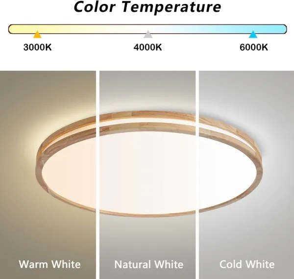 Brilagi - LED stmievateľné svietidlo MOLINA LED/100W/230V 3000-6000K dub, priemer 80 cm + diaľkový ovládač