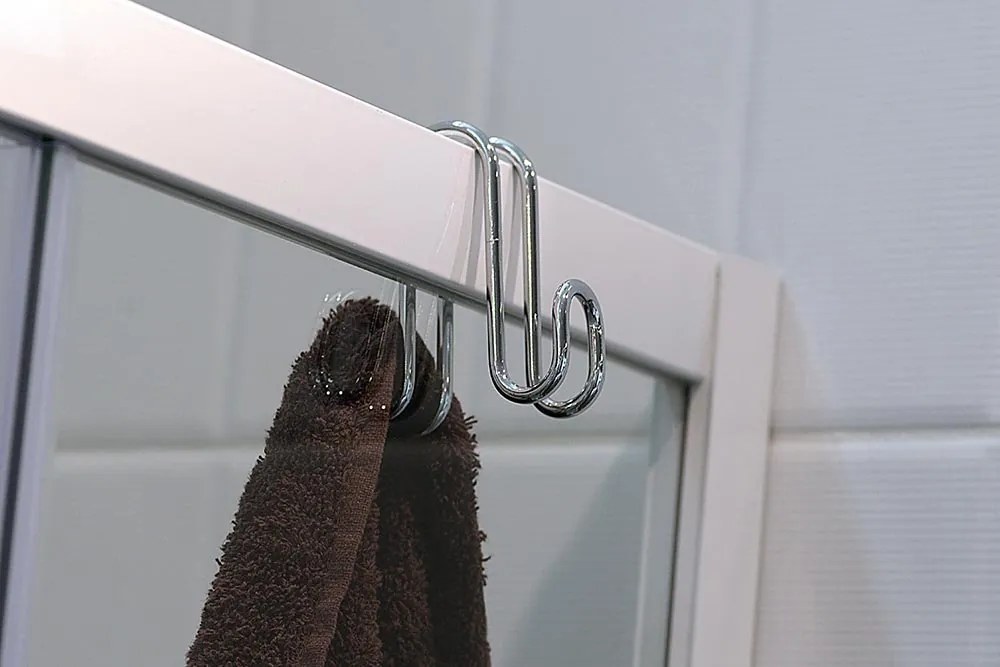 Aqualine Aqualine, dvojitý závesný háčik na sprchové zásteny, 37030