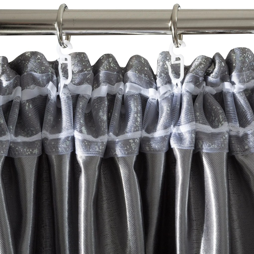 ZATEMŇOVACÍ ZÁVES NA PÁSKE EBRU 135X270 CM STRIEBORNÁ