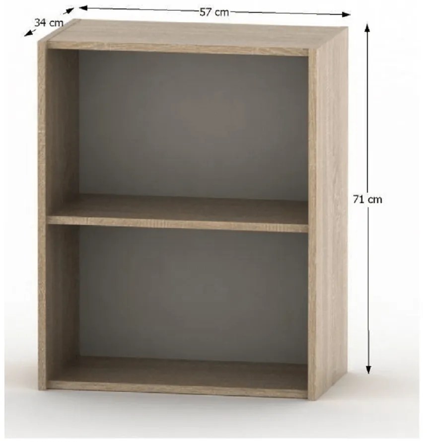 Knižnica TEMPO ASISTENT 010, dub Sonoma