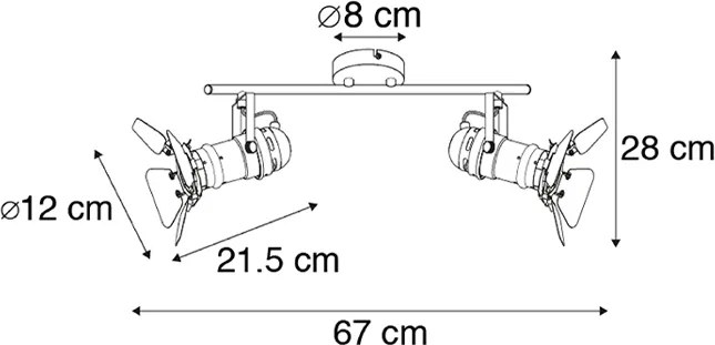 Inteligentný reflektor čierny Vrátane WiFi GU10 2-svetlá s klapkami - Movie