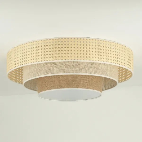 Duolla - LED Stropné svietidlo LUNETA LED/26W/230V pr. 60 cm 4000K ratan/béžová