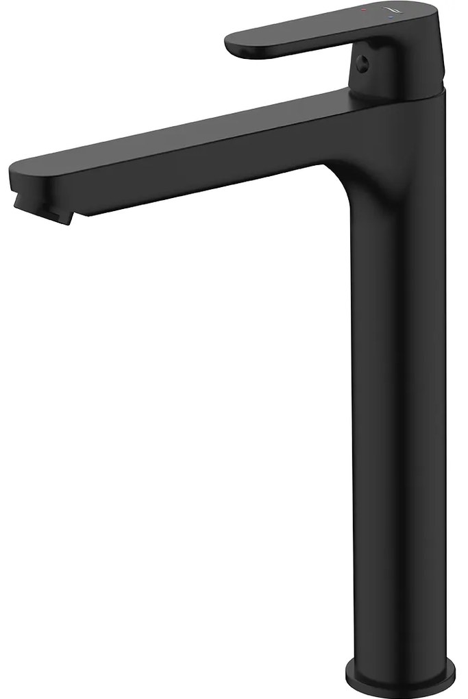 Kuchinox Dima, vysoká umývadlová batéria h-310 + odtoková zátka ClickClack, čierna matná, LAV-BQD_72ND