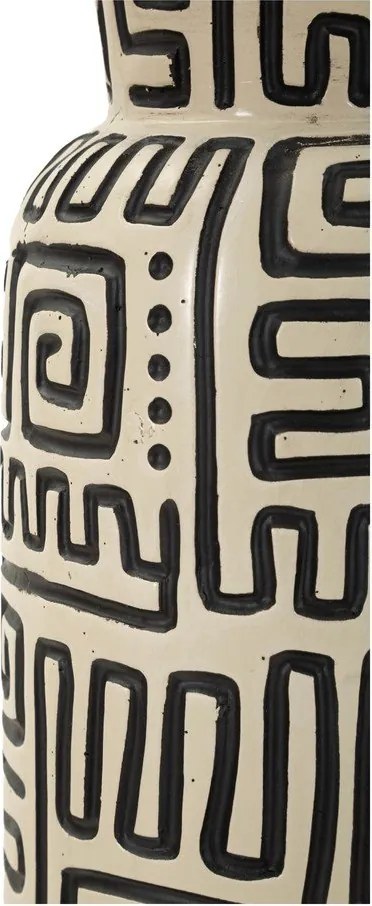 Čierna/krémová stojacia lampa s textilným tienidlom (výška 145 cm) Nairobi – Mauro Ferretti