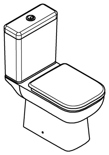 GROHE 39951000 - Kombinované WC START EDGE 384 × 668 mm keramika/biela