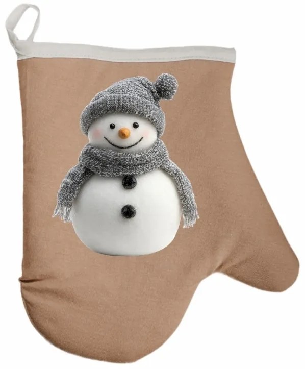 Vianočná kuchynská rukavica Snowbean EMI, sivá