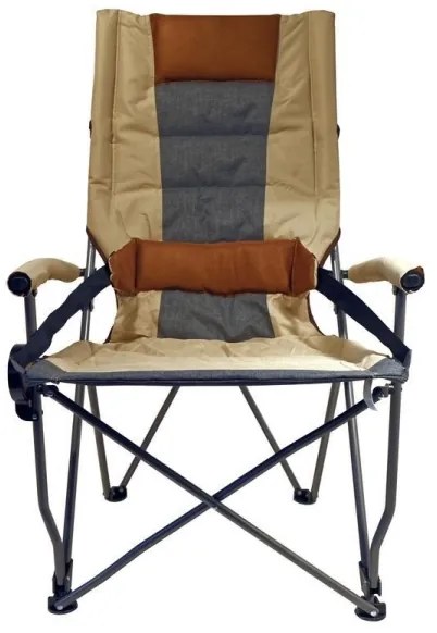 Skladacia kempingová stolička hnedá