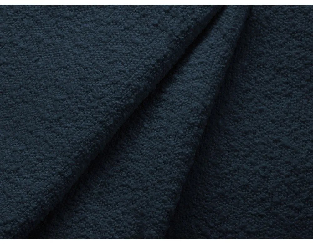 Tmavomodré kreslo z textílie buklé Poppy – Micadoni