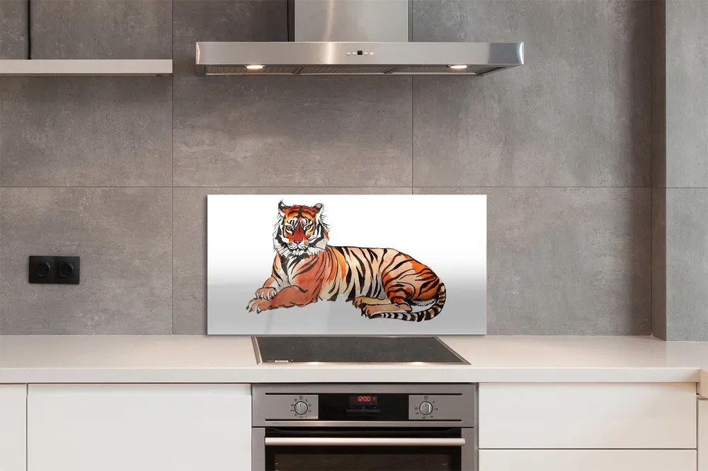 Nástenný panel  maľované tiger 140x70 cm