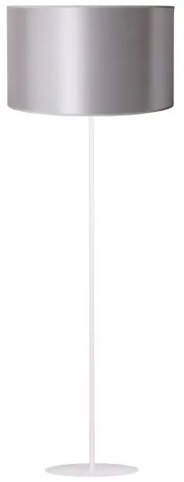 Duolla - Stojací  lampa CANNES 1xE27/15W/230V pr. 45 cm strieborná/biela