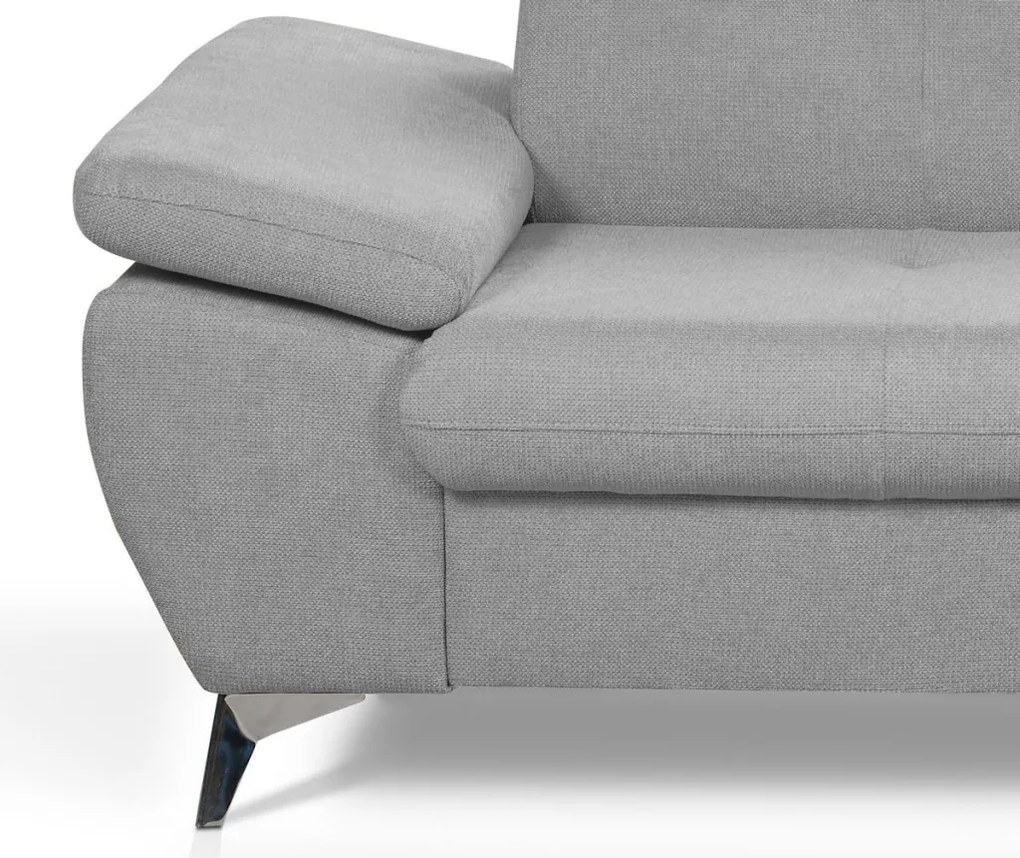 Trojsedák Gisele, svetlo šedá látka