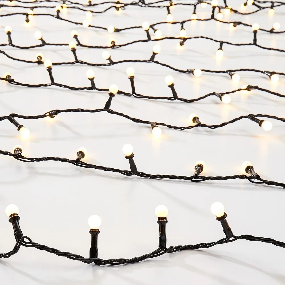 WHITE BULBS Svetelná reťaz vonkajšie mini žiarovky 200 svetiel