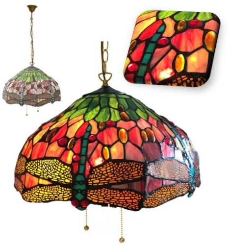 LAMPY TIFFANY STYL Double Chain MULTICOLOUR 8585071108579