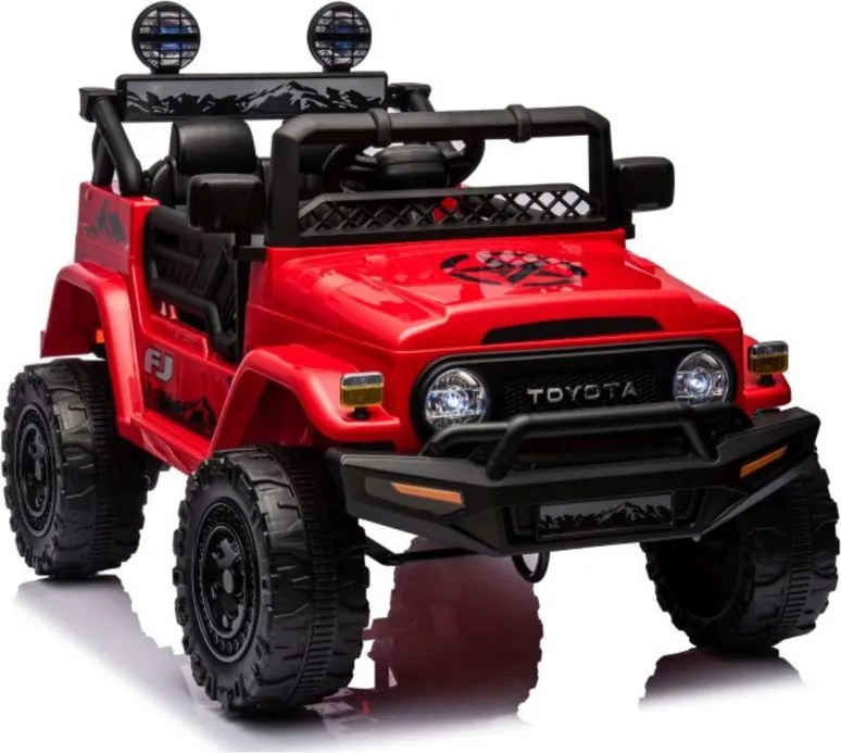 LEAN CARS Elektrické autíčko Toyota FJ 4x4, červené