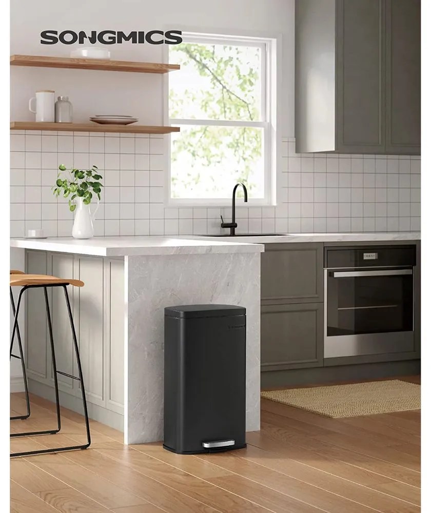 Odpadkový kôš 30 l SONGMICS LTB03BK